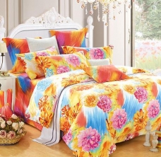 阿思家家纺 贡缎四件套 多花色床上用品4件套特价 1.5 1.8 米床